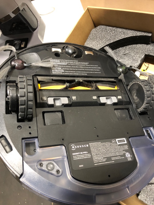 Photo 1 of ECOVACS Deebot N8 Pro+ Robot Vacuum and Mop Cleaner, with Self Empty Station, 2600Pa Suction, Laser Based LiDAR Navigation, Carpet Detection, Multi Floor Mapping, Personalized Cleaning
