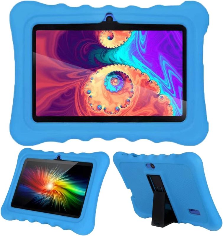 Photo 1 of AKNICI 7 Inch Silicone Case for Haehne 7 Inch Tablet/ZONKO 7/G-Anica 7/IRULU 7/ANTEMPER 7/MEIZE 7/Dragon Touch Y88X Pro/Pritom 7/Veidoo 7/Foren-Tek 7/Hoozo 7/LAMZIEN 7 Inch Kids Tablet - Blue   **USED, NO CHARGING CABLE**