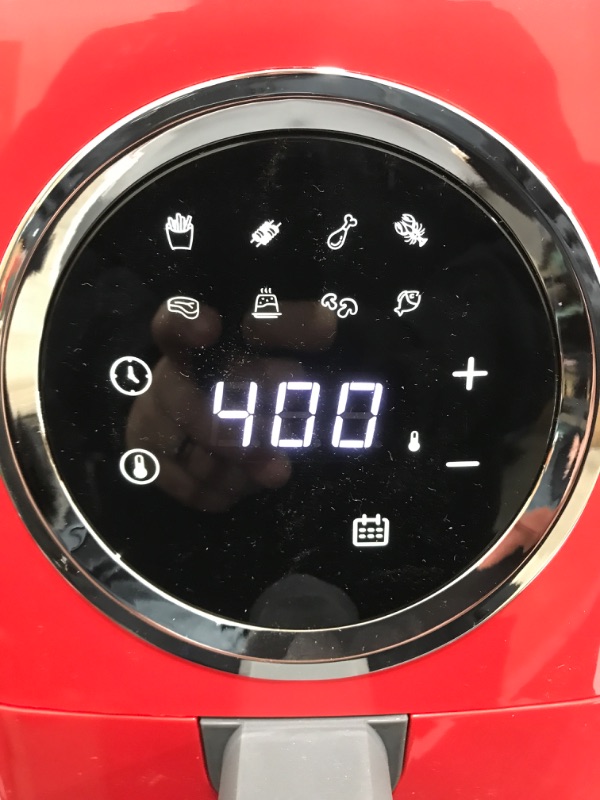 Photo 3 of [NEW LANUCH] KOOC Large Air Fryer, 4.5-Quart Electric Hot Oven Cooker, Free Cheat Sheet for Quick Reference Guide, LED Touch Digital Screen, 8 in 1, Customized Temp/Time, Nonstick Basket, Red 4.5 Quart Red-4.5QT