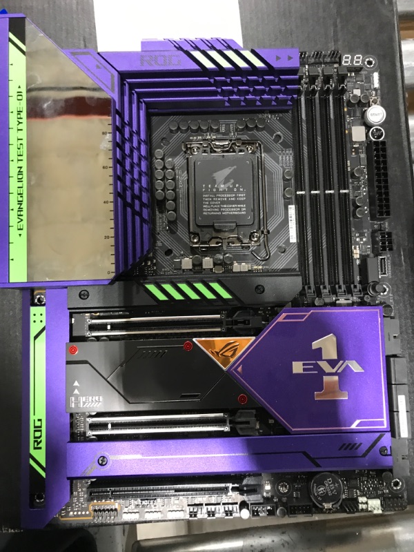 Photo 2 of Asus ROG MAXIMUS Z690 HERO EVA(ROG x Evangelion)Z690 ATX Gaming motherboard,DDR5,PCIe® 5.0,Wi-Fi 6E,5xM.2,USB 3.2 Gen 2x2 front-panel connector with Quick Charge 4+ Support, 2xThunderbolt™ 4)