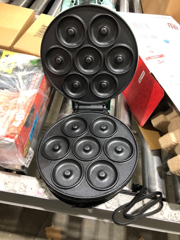 Photo 3 of DASH Mini Donut Maker Machine for Kid-Friendly Breakfast, Snacks, Desserts & More with Non-stick Surface, Makes 7 Doughnuts - Aqua Aqua Makes 7 Doughnuts Machine