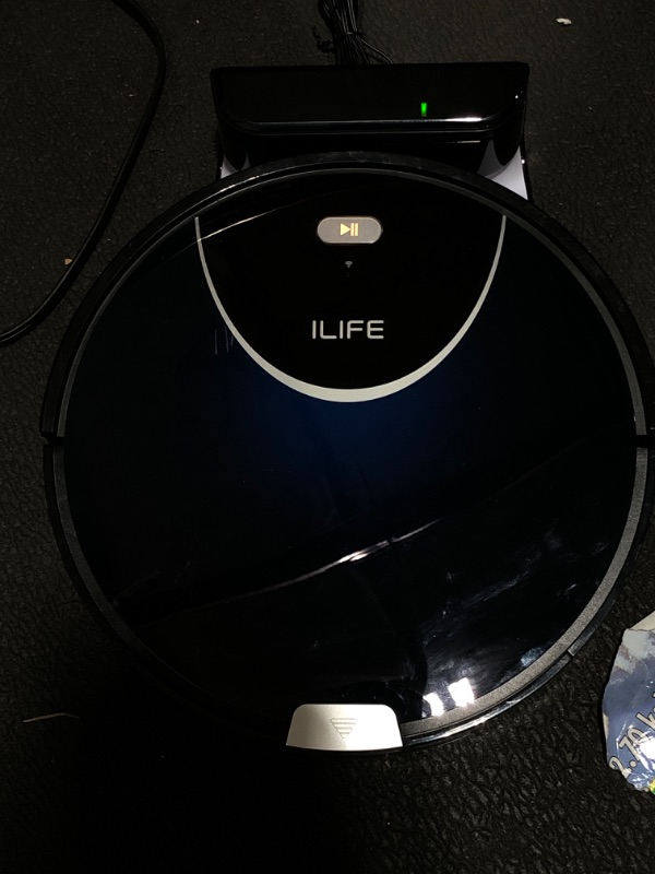Photo 1 of ILIFE V80 Max Mopping Robot Vacuum and Mop Combo - 2000Pa Suction Wi-Fi Automatic Vacuum Cleaner Robot Compatible with Alexa - 750ml Dustbin Robotic Vacuum Cleaner for Pet Hair Hardwood Floors Carpet