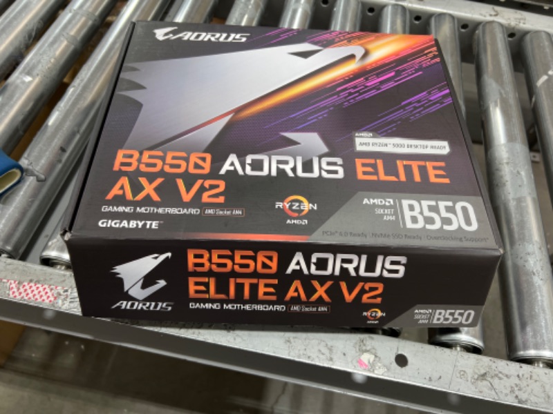 Photo 1 of GIGABYTE AM4 AMD B550 ATX Motherboard with Dual M.2, SATA 6Gb/s, USB 3.2 Gen 2, 2.4/5 GHz Dual-Band, 2.5 GbE LAN, PCIe 4.0