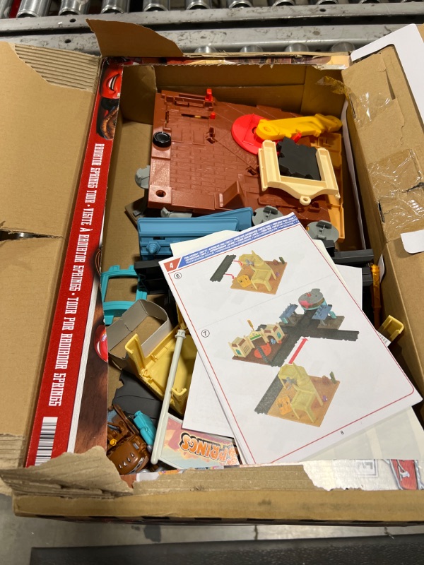 Photo 1 of Disney And Pixar Cars On The Road Radiator Springs Tour Playset With 2 Vehicles And Light-Up Countdown, Features Lightning McQueen Racer, Mater Truck And Guido Vehicles, Toy Gift For Kids