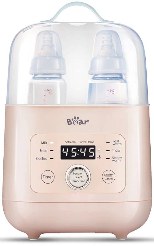 Photo 1 of Bear Bottle Warmer, Baby Bottle Warmer for Breastmilk, Portable Bottle Warmer for Travel, Accurate Temperature and Time Control for Formula, Heater&Thaw BPA-Free Milk Warmer
