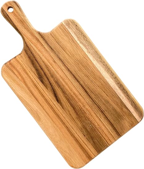 Photo 1 of 17x9 Inch Acacia Cutting Board Wood Serving Board with Handle Acacia Chopping Board for Home Kitchen Wedding Party