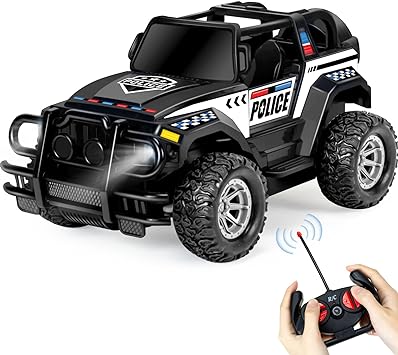 Photo 1 of Hymaz Remote Control Car Toys for Boys 4-7 8-12, 1:20 Scale Police RC Racing Cars Toys with LED Headlight,Car Toys Gifts for Boys Kids Girls Teens for 4 5 6 7 8 9 10 Years