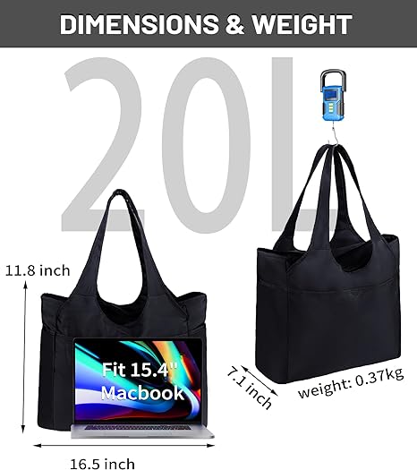 Photo 1 of YQC Large Tote Bag for Women -The Tote Bag for School -Work Tote Bags for Women with Multiple Pockets for Travel, Gym, Shopp
