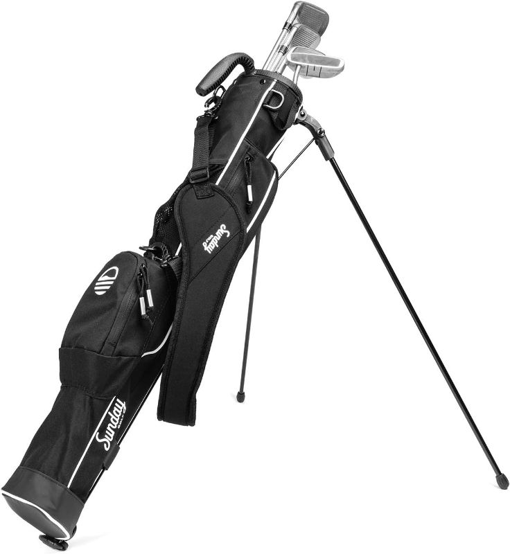 Photo 1 of Sunday Golf - Lightweight Sunday Golf Bag with Strap and Stand – Easy to Carry and Durable Pitch n Putt Golf Bag – Golf Stand Bag for The Driving Range, Par 3 and Executive Courses – 31.5 inches Tall
