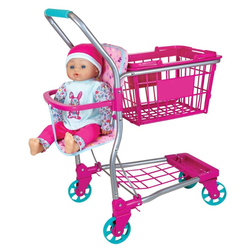 Photo 1 of Lissi Baby Doll with Pink Toy Shopping Cart for Boys & Girls 3 Years and up
