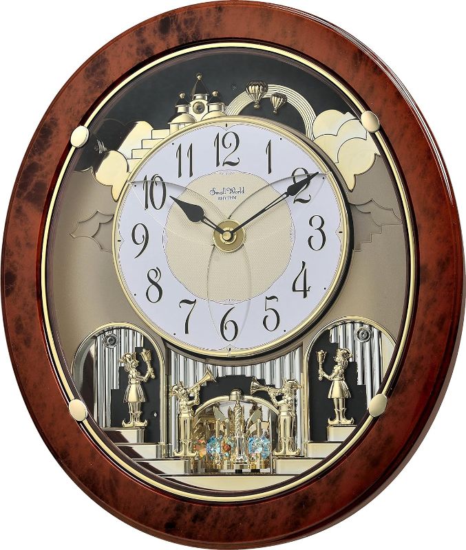 Photo 1 of Rhythm Clocks "Woodgrain Stars" Magic Motion Clock
