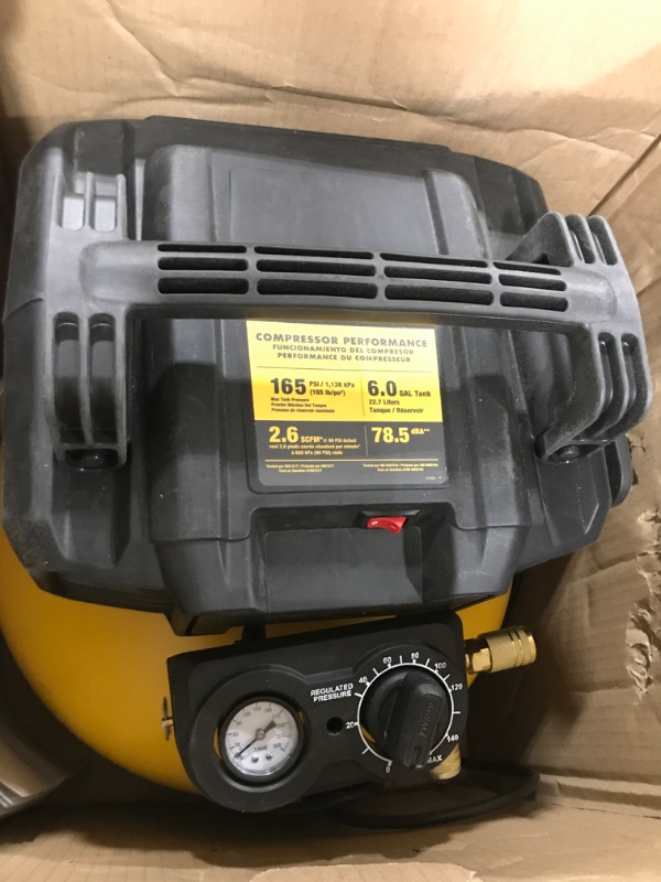 Photo 2 of DeWALT DWFP55126 Heavy-Duty Compressor 6 Gal Tank 120 V Steel
