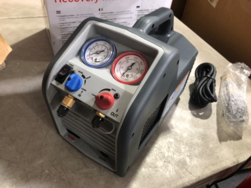 Photo 4 of ***USED - POWERS ON - UNABLE TO TEST FURTHER***
Robinair (RG3 Portable Refrigerant Recovery Machine – 115V, 60Hz, for Both Liquid and Vapor Refrigerant, White