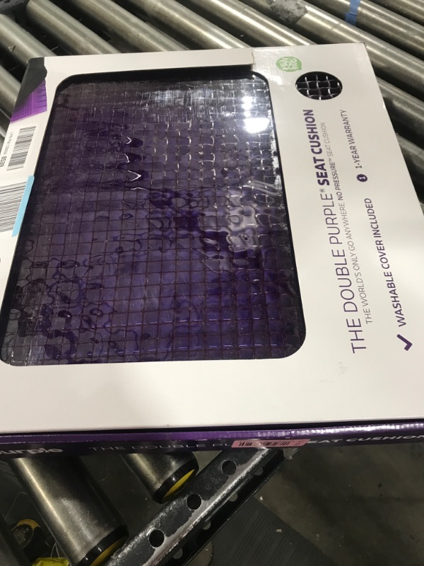 Photo 2 of Purple Double Seat Cushion | Pressure Reducing Grid Designed for Ultimate Comfort | Designed for Office Chairs | Made in The USA