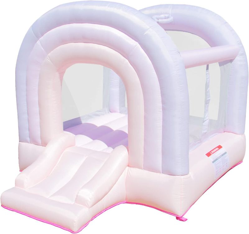 Photo 1 of Bounceland Daydreamer Cotton Candy Bounce House, Pastel Bouncer with Slide, 8.9 ft L x 7.2 ft W x 6.7 ft H, UL Blower Included , Trendy Bouncer for Kids
