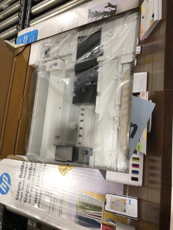 Photo 2 of HP Smart Tank 5000 Wireless All-in-One Ink Tank Printer with up to 2 years of ink included, mobile print, scan, copy, white, 17.11 x 14.23 x 6.19