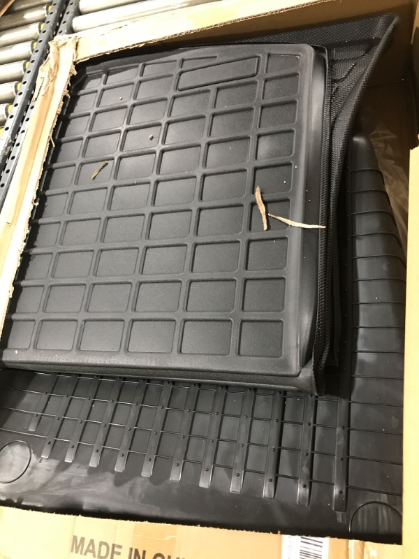 Photo 2 of SUPER LINER All Weather Floor Mats for Tesla Model Y 5-Seat 2021 2022 2023 Custom Fit TPE Car Floor Mats Cargo Liner Rear Cargo Tray Trunk Interior Accessories (Does NOT fit 7-Seat)