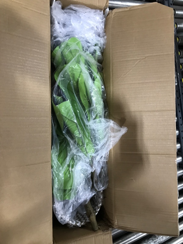 Photo 1 of Warmplants Artificial Fiddle Leaf Fig Tree, 4ft Tall Fake Fiddle Leaves Silk Plant with Basket, Faux Ficus Lyrata Tree for Indoor Outdoor Home Office Living Room Décor