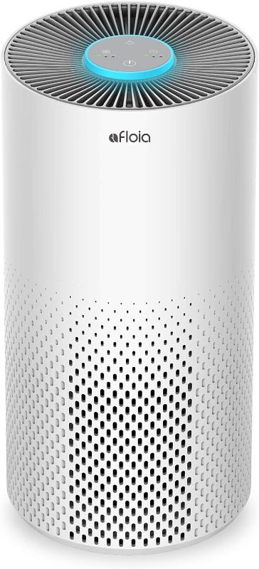 Photo 1 of Afloia Air Purifiers for Home Bedroom Large Room Up to 1076 Ft², True HEPA Filter Air Purifier for Pets Dust Pollen Allergies Dander Mold Odor Smoke, 22dB&7 Color Light, Kilo White
