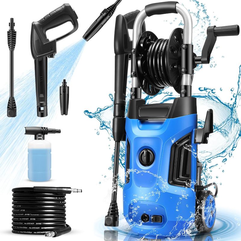 Photo 1 of mrliance 3800 Electric Pressure Washer, 2300PSI Professional Electric Pressure Cleaner Machine with Spray Nozzles, Foam Cannon, 1800W High Power Washer, IPX5 Car Wash Machine/Car/Driveway

