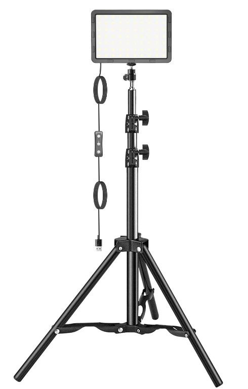 Photo 1 of LED Video Light Kit , Hagibis Studio Lights 9 Color Filters for Photography Lighting with Adjustable Tripod Stand 55" Streaming Lights for Photo Video Recording Computer Zoom Stream TikTok YouTube