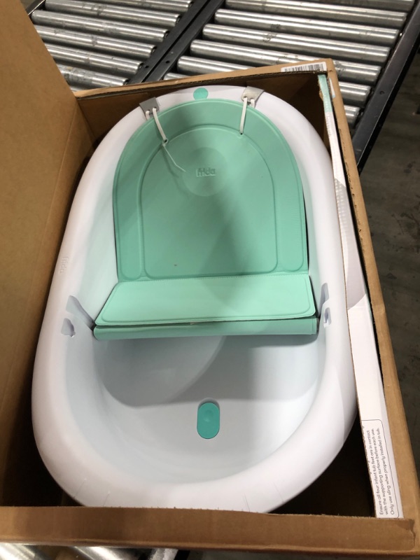 Photo 2 of 4-in-1 Grow-with-Me Bath Tub by Frida Baby Transforms Infant Bathtub to Toddler Bath Seat with Backrest for Assisted Sitting in Tub