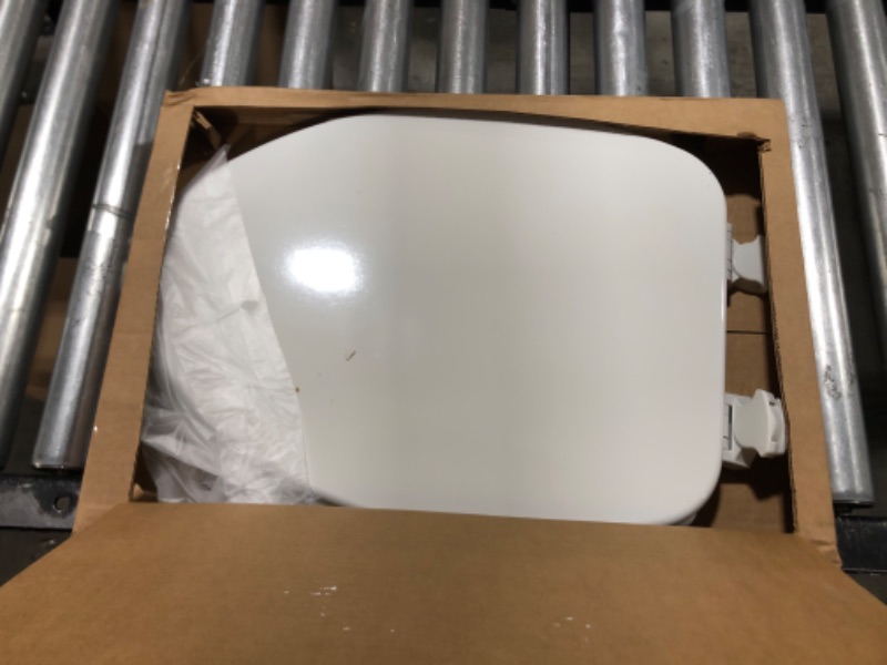 Photo 1 of CHURCH 585EC 000 Toilet Seat with Easy Clean & Change Hinge, ELONGATED, Durable Enameled Wood, White