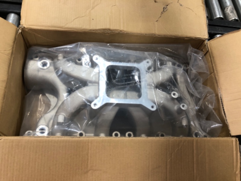 Photo 3 of Enocos DM-3316 Aluminum SBF Single Plane Intake Manifold Compatible with Small Block F-ord 351W Windsor V8, 3500-8000 RPM 