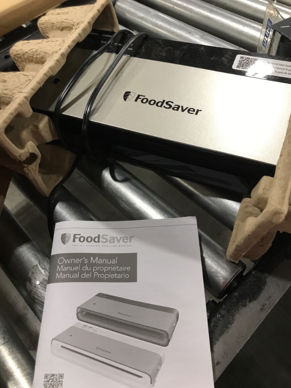 Photo 2 of FoodSaver VS0150 PowerVac Compact Vacuum Sealing Machine, Vertical Vacuum Sealer Storage, Blackount