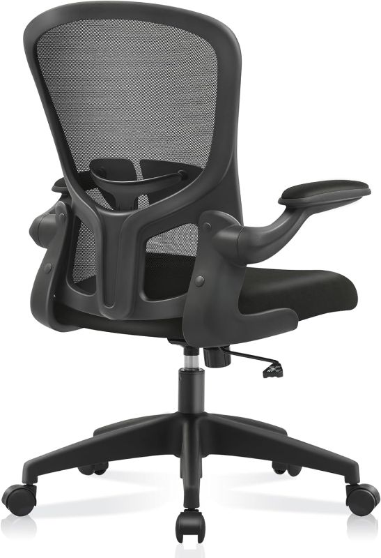 Photo 1 of  Office Desk Chairs, Ergonomic PC Desk Chair with Wheels, Adjustable Lumbar Support and Height, Swivel Computer Chair with Flip-up Armrests, Ergo Mesh Backrest for Working (Black)
Stock picture similar
Box is damage