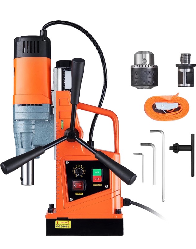 Photo 1 of VEVOR Mag Drill Press, 1550W 2" Boring Diameter, 2922lbf Power Magnetic Drill, 500 PRM, 10-Speed, Electric Drilling Machine for Metal Surface, Industrial and Home Improvement