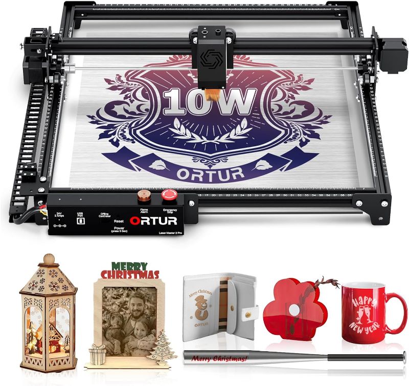 Photo 1 of ORTUR Laser Master 2 Pro S2 LU2-10A,10W Output Power Laser Engraver and Cutter, 0.05 x 0.1mm Compressed Spot Laser Engraver for Wood and Metal, 400 x 400mm Class 1 Laser Engraving Area