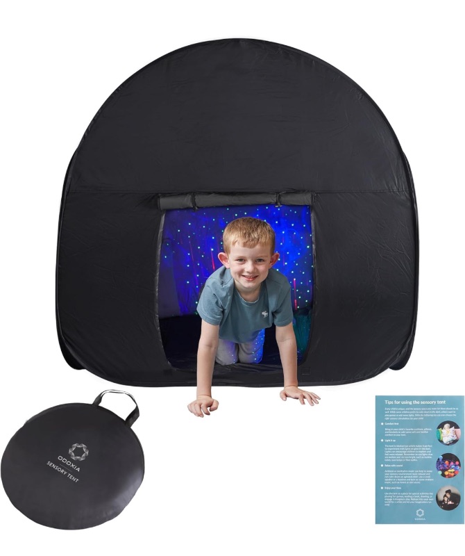 Photo 1 of Sensory Tent | Calm Corner for Children to Play and Relax | Sensory Corner | Helps with Autism, SPD, Anxiety & Improve Focus | Black Out Sensory Tents for Autistic Children | Big