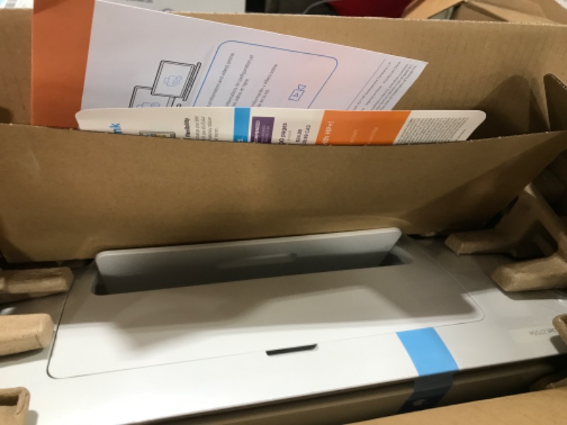 Photo 2 of HP DeskJet 2755e Wireless Color All-in-One Printer with bonus 6 months Instant Ink (26K67A), white