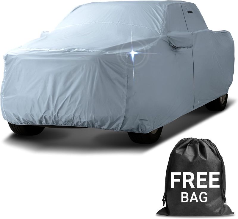 Photo 1 of iCarCover 18-Layer Premium Truck Car Cover Waterproof All Weather | Rain Snow UV Sun Hail Protector for Automobiles | Automotive Accessories | Full Exterior Outdoor Cover Fit for Truck (232-236 inch) 