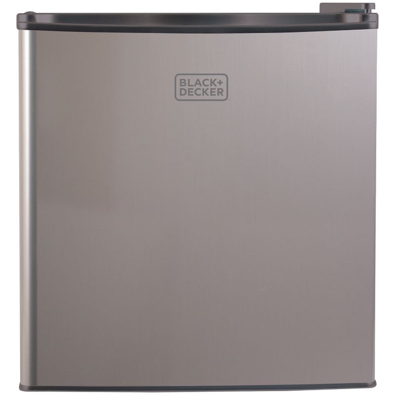 Photo 1 of BLACK+DECKER 1.7-Cu. Ft. Compact Refrigerator - Stainless Steel, One Size, Stainless Steel
