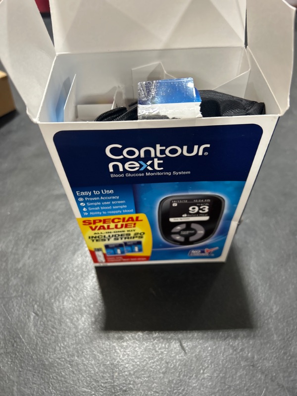 Photo 2 of The Contour Next Blood Glucose Monitoring System All-in-One Kit for Diabetes & CONTOUR NEXT Blood Glucose Test Strips, 35 Count Glucose Monitoring System Kit + 35 Test Strips