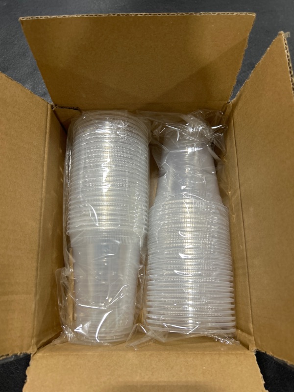 Photo 2 of Disposable Plastic Cup, Party PP Plastic Cup, Plastic Cups Set, Hot & Cold Water Coffee Cups, Disposable Drinking Cups?-10?~100?? (10 OZ, Count, 50) 10 OZ 50.0