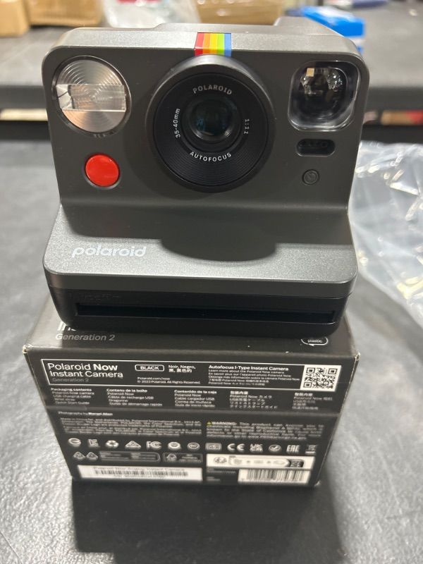 Photo 2 of Polaroid Now 2nd Generation I-Type Instant Film Camera - Black (9095) Gen2 Camera Black