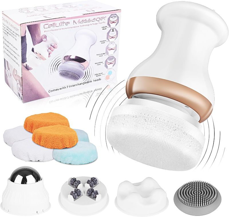Photo 1 of Ambreview Body Sculpting Machine, Cellulite Massager with 5 Massage Heads and 6 Skin Friendly Washable Pads, 25 Levels Adjustable Body Massager for Belly, Waist, Legs, Arms, Butt