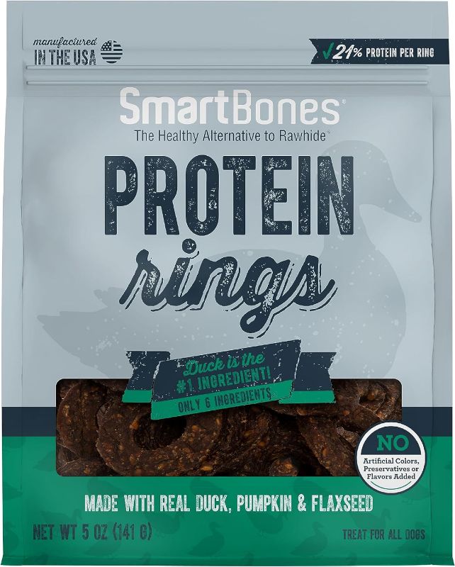 Photo 1 of SmartBones Protein Rings with Real Duck, Pumpkin and Flaxseed, 10.5 OZ