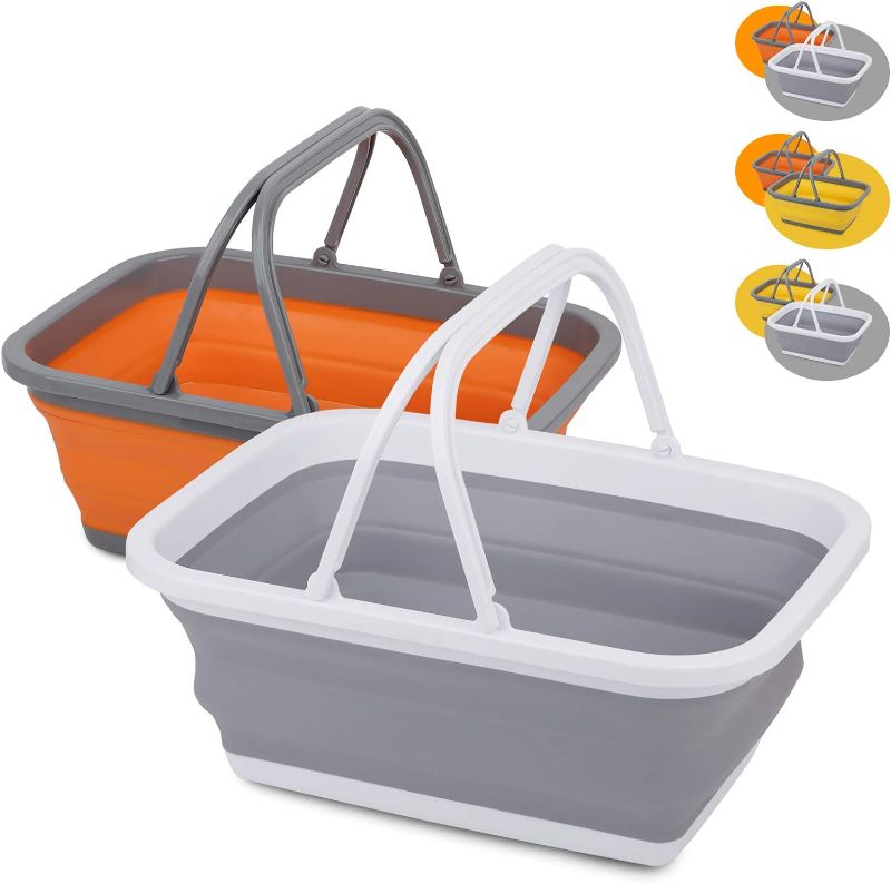 Photo 1 of Tiawudi 2 Pack Collapsible Sink with 2.25 Gal / 8.5L Each Wash Basin for Washing Dishes, Camping, Hiking and Home
