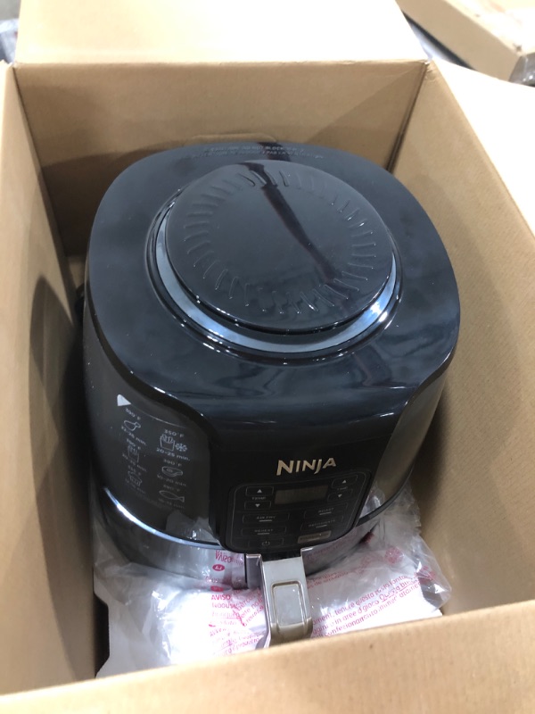 Photo 2 of Ninja AF101 Air Fryer that Crisps, Roasts, Reheats, & Dehydrates, for Quick, Easy Meals, 4 Quart Capacity, & High Gloss Finish, Grey