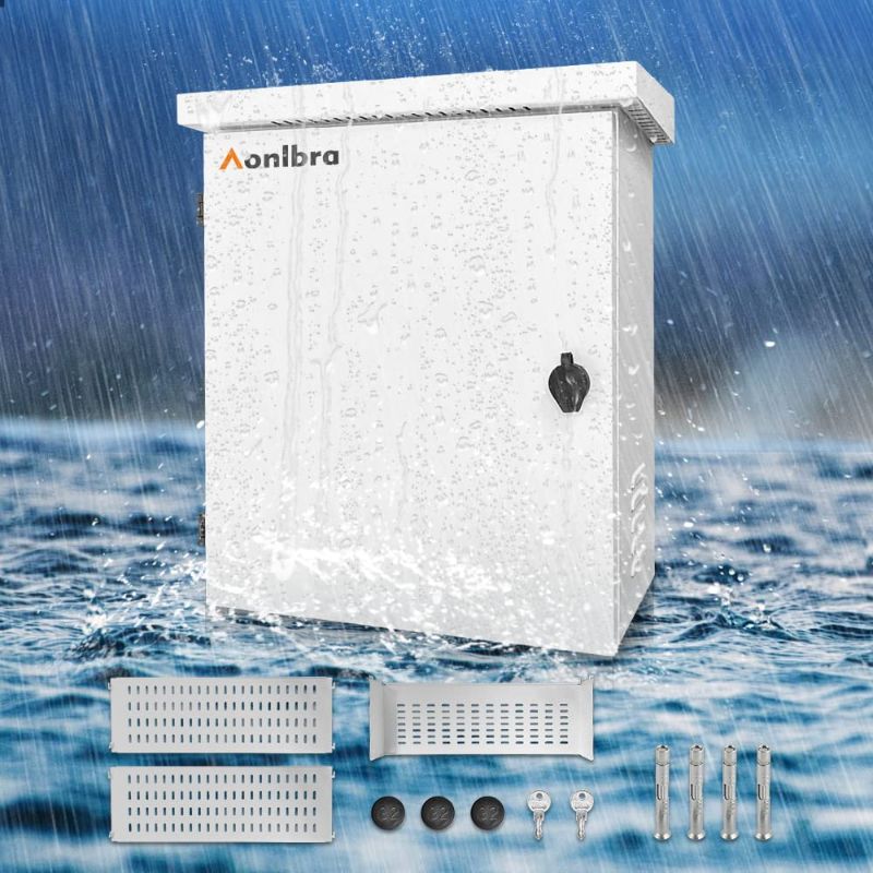Photo 1 of New Upgraded 304 Stainless Steel Electrical Box 20 x 16 x 8 '' IP65 Waterproof, One-Piece Ventilation Design, Weatherproof Electrical Box?Wall/Pole Mounted.
