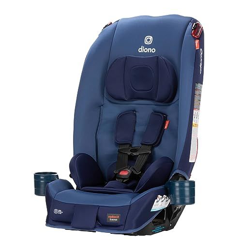 Photo 1 of Diono Radian 3R All-in-One Convertible Car Seat Slim Fit 3 Across Blue Surge
