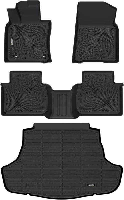Photo 1 of Jenofa-Floor Mats & Cargo Mat Custom for 2018-2024 Camry All Weather Trunk Mat Waterproof Floor Liners Full Set Black Accessories
