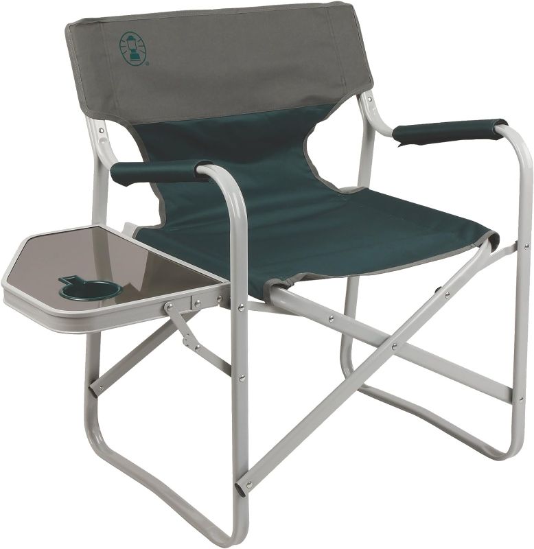Photo 1 of Coleman Outpost Breeze Portable Folding Deck Chair with Side Table 