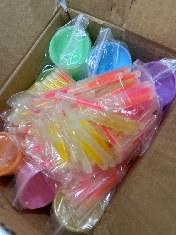 Photo 1 of 216 Pack Glowing Easter Eggs Set Includes 72 PCS Easter Eggs and 144 Mini Glow Sticks - Glow in The Dark Party Supplies, Basket Stuffers and Egg Hunt Fillers
