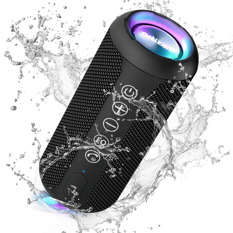 Photo 1 of Ortizan X10B Portable IPX7 Waterproof Wireless Bluetooth Speaker with 24W Loud Stereo Sound, 30H Playtime, Black
