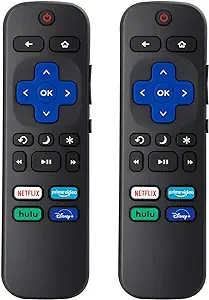 Photo 1 of (Pack of 2) Replacement Remote Control Only for Roku TV, Compatible for TCL Roku/Hisense Roku/Onn Roku/Philips Roku Smart TVs(Not for Stick and Box)